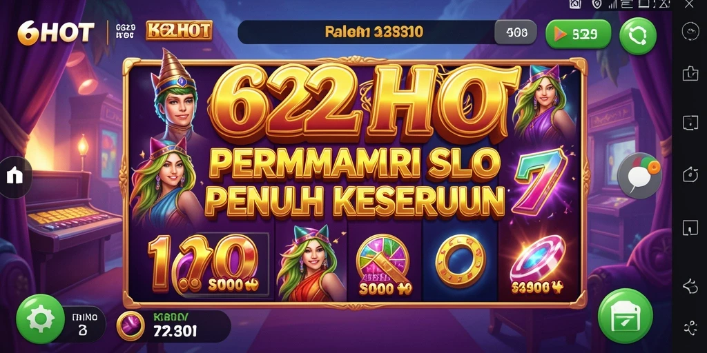 Menampilkan gameplay seru dari aplikasi Slot 62HOT.