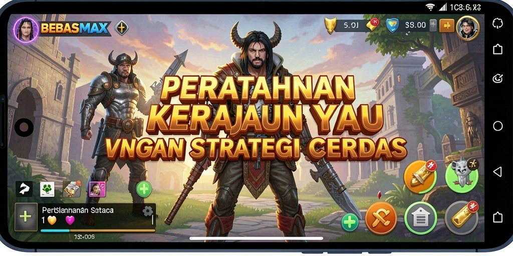 Gameplay mendebarkan di BEBASMAX dengan strategi Tower Defense.