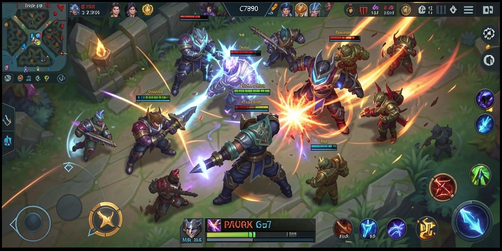 Tampilan gameplay C7890 yang intens dan mendebarkan.