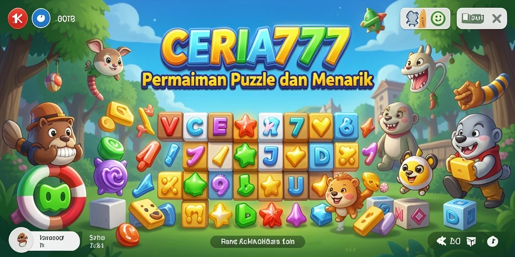 Tampilan menarik dari gameplay CERIA777 yang penuh tantangan puzzle.