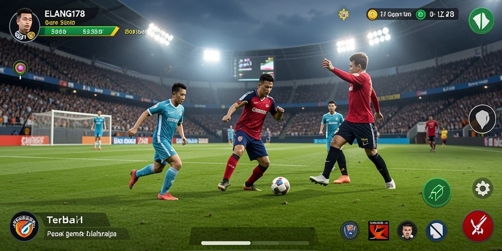 Tangkapan layar ELANG178 menampilkan aksi seru dalam pertandingan sepak bola.