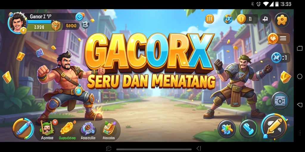 Tampilan gameplay seru dan penuh aksi di GACORX.