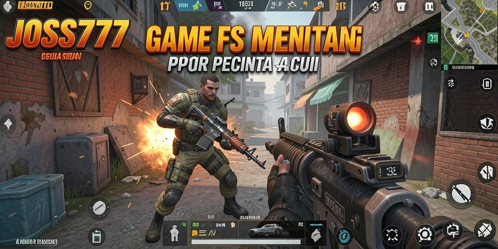 Screenshot gameplay JOSS777 yang menunjukkan aksi menegangkan di medan perang.