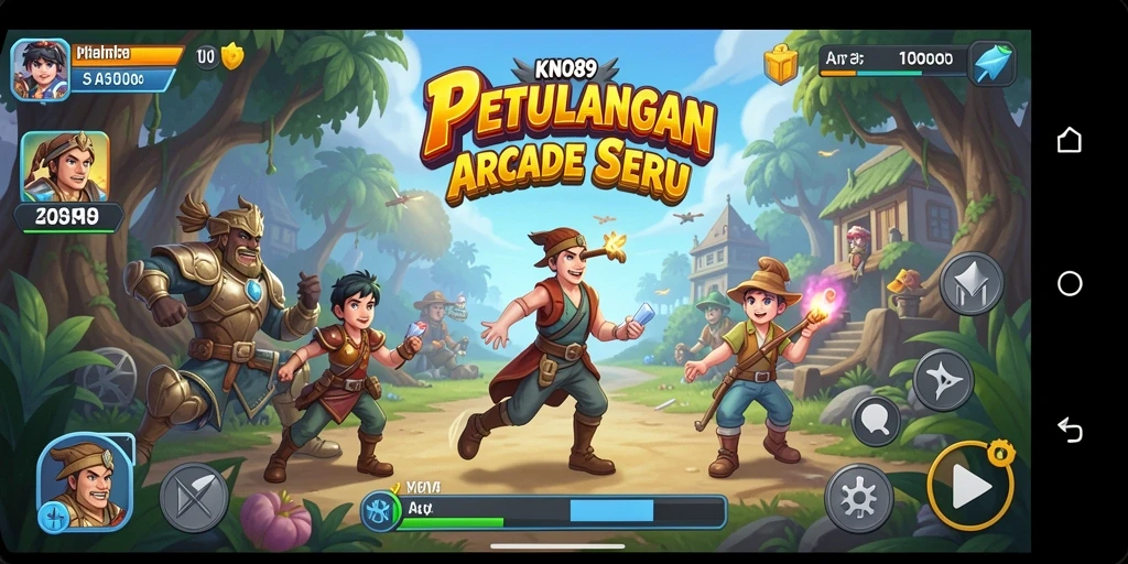 Screenshot KNO89 menampilkan gameplay seru dalam level arcade yang penuh tantangan.