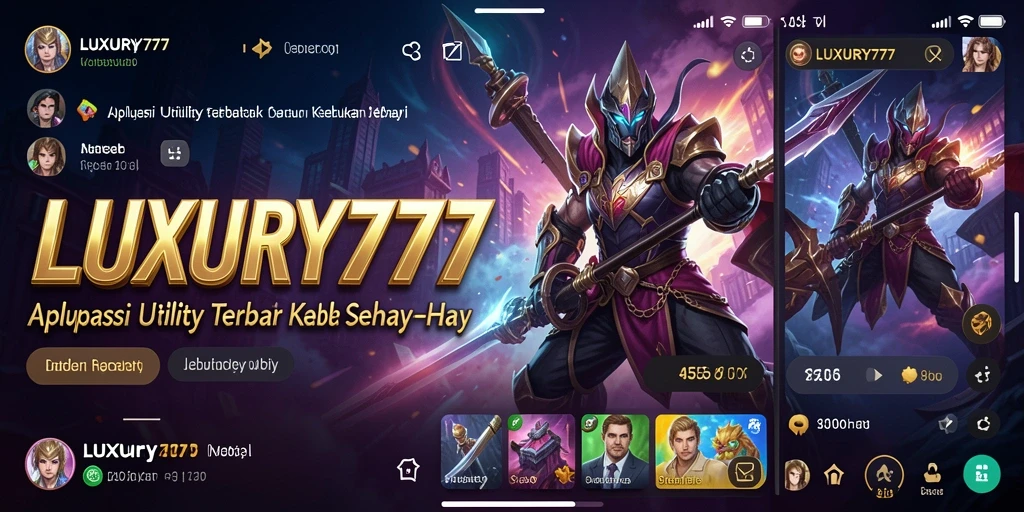 Tampilan utama LUXURY777 dengan berbagai fitur Utility yang bermanfaat.