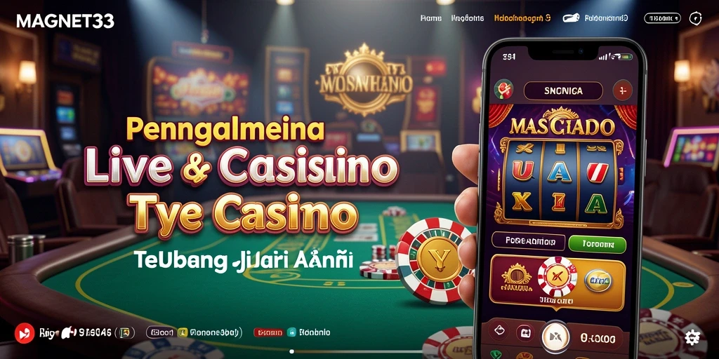 Tampilan layar permainan Live Casino MAGNET33 dengan dealer langsung.