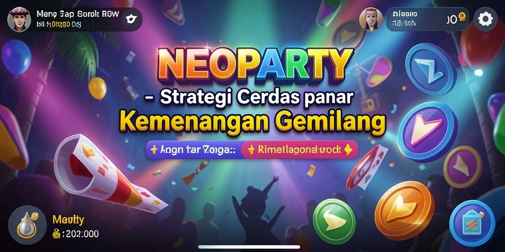 Tampilan gameplay NEOPARTY yang menampilkan strategi dan aksi seru.