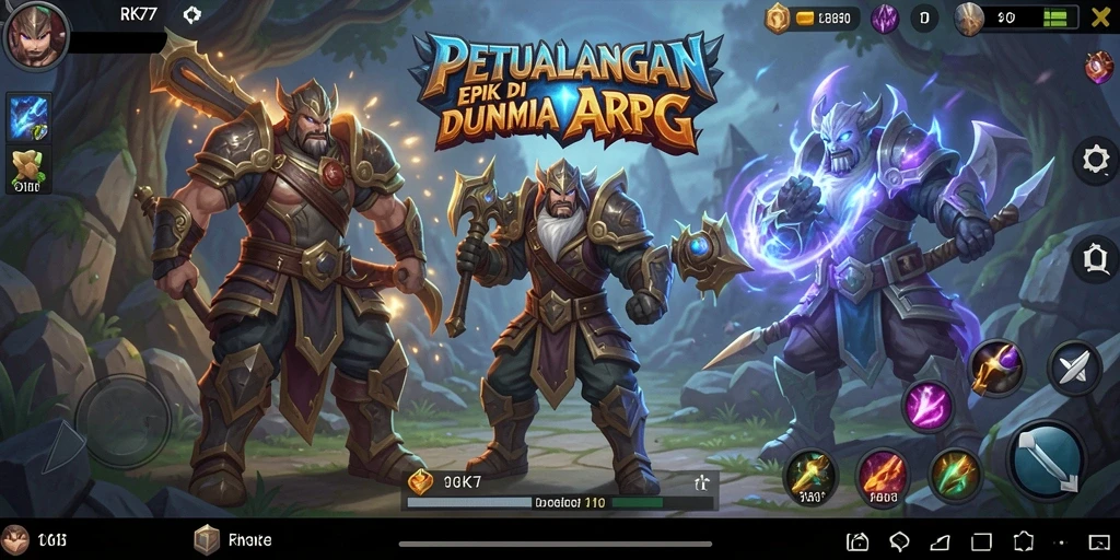 Tampilan gameplay seru dan mendebarkan di RK77.