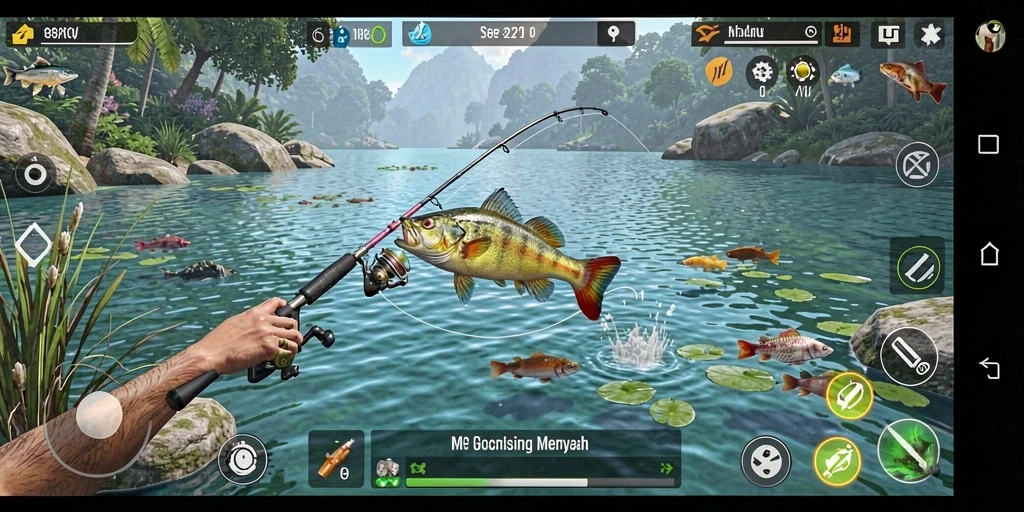 Tangkapan ikan yang menakjubkan dalam gameplay RP8.
