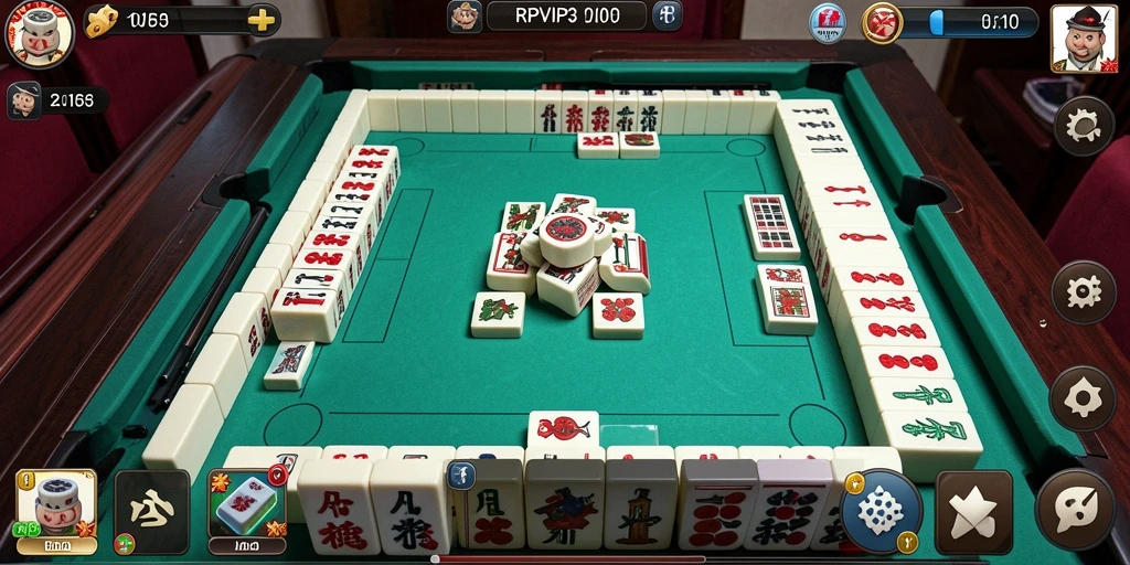 Tangkapan layar RPVIP3 menampilkan gameplay Mahjong yang seru dan menarik.