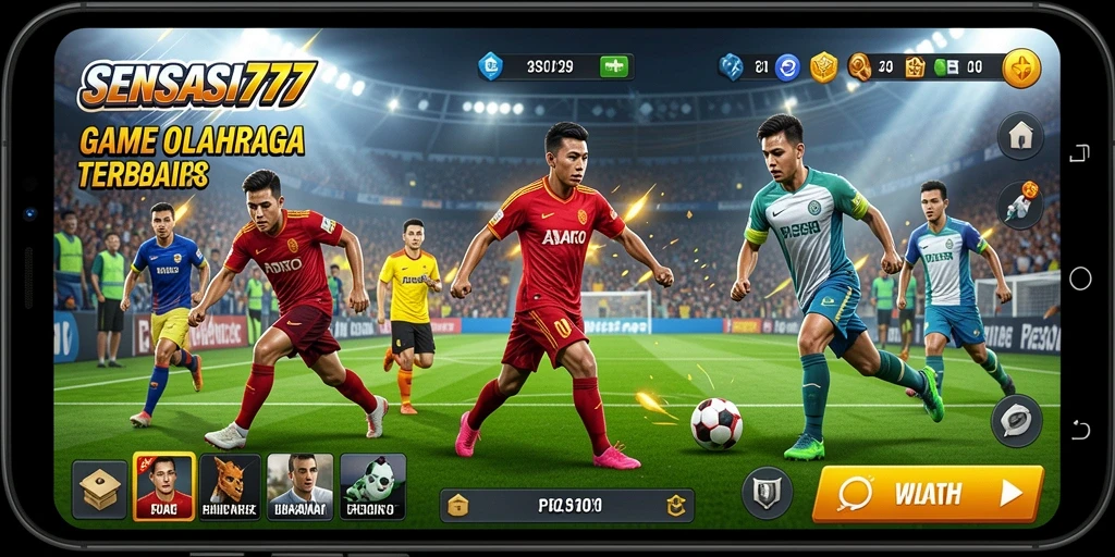 Tangkapan layar SENSASI777 menampilkan gameplay olahraga yang menegangkan.