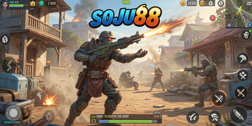 Tampak laga intens dalam gameplay <strong>SOJU88</strong> yang menampilkan pertarungan satu lawan satu.