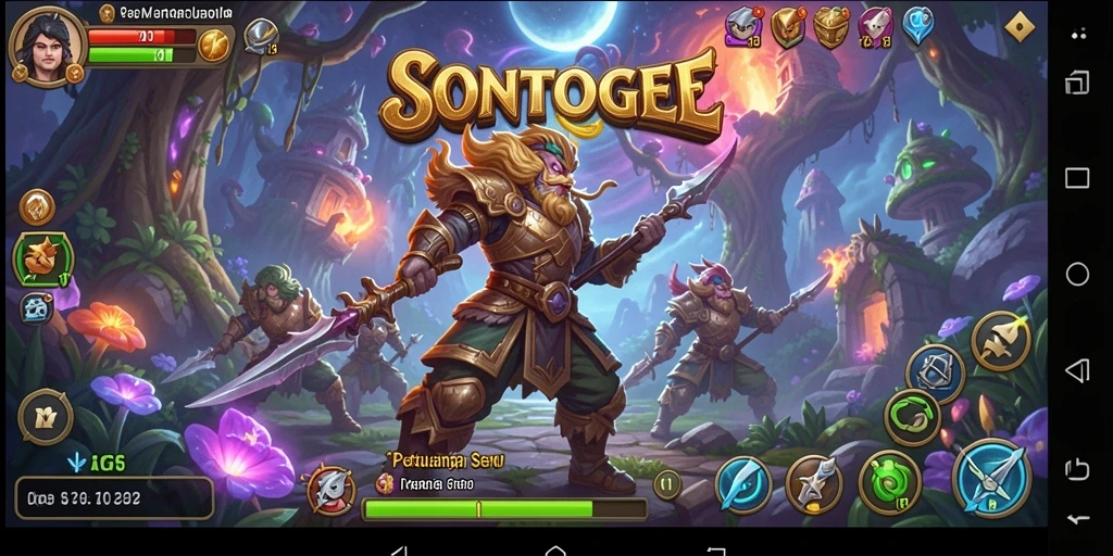 Screenshot utama SONTOGEL menampilkan aksi gameplay ARPG yang mendebarkan.