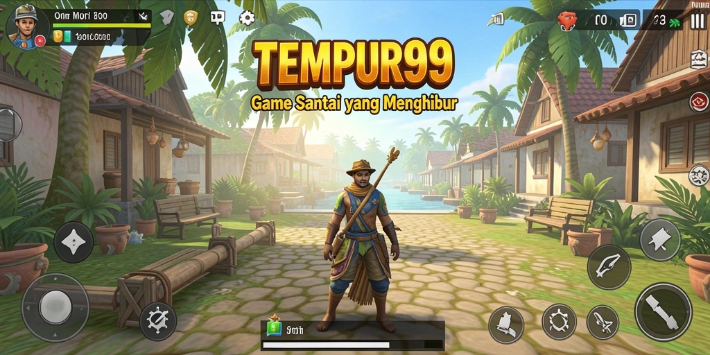 Tampilan screenshot menunjukkan gameplay santai dan menghibur dari TEMPUR99.