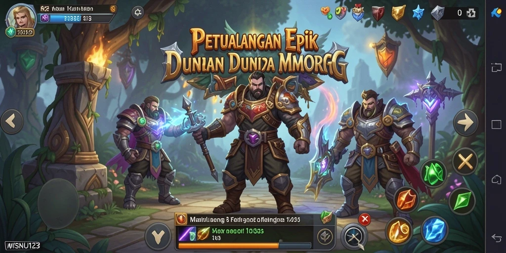 Tangkapan layar menunjukkan pertempuran epik dalam WISNU123.